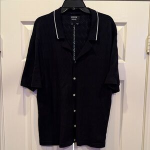 Nautica Men's Navy Short Sleeve Button Down Shirt